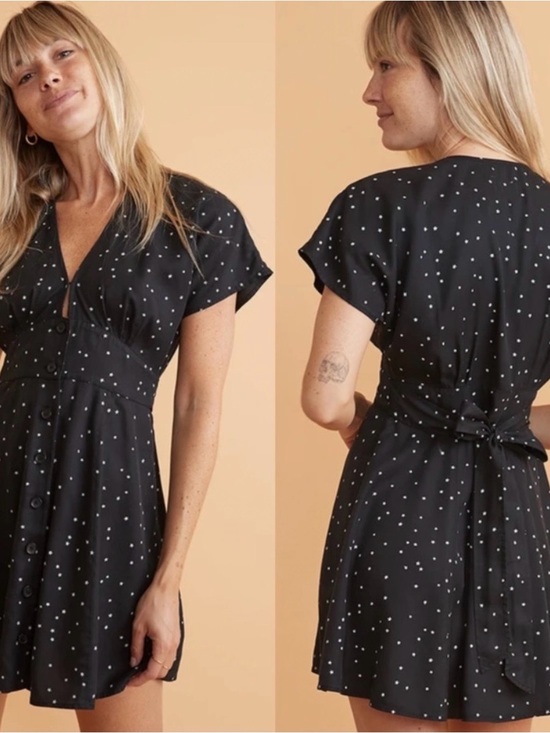 Marine Layer Dresses & Skirts - Marine Layer Black Mini Dress with White Stars